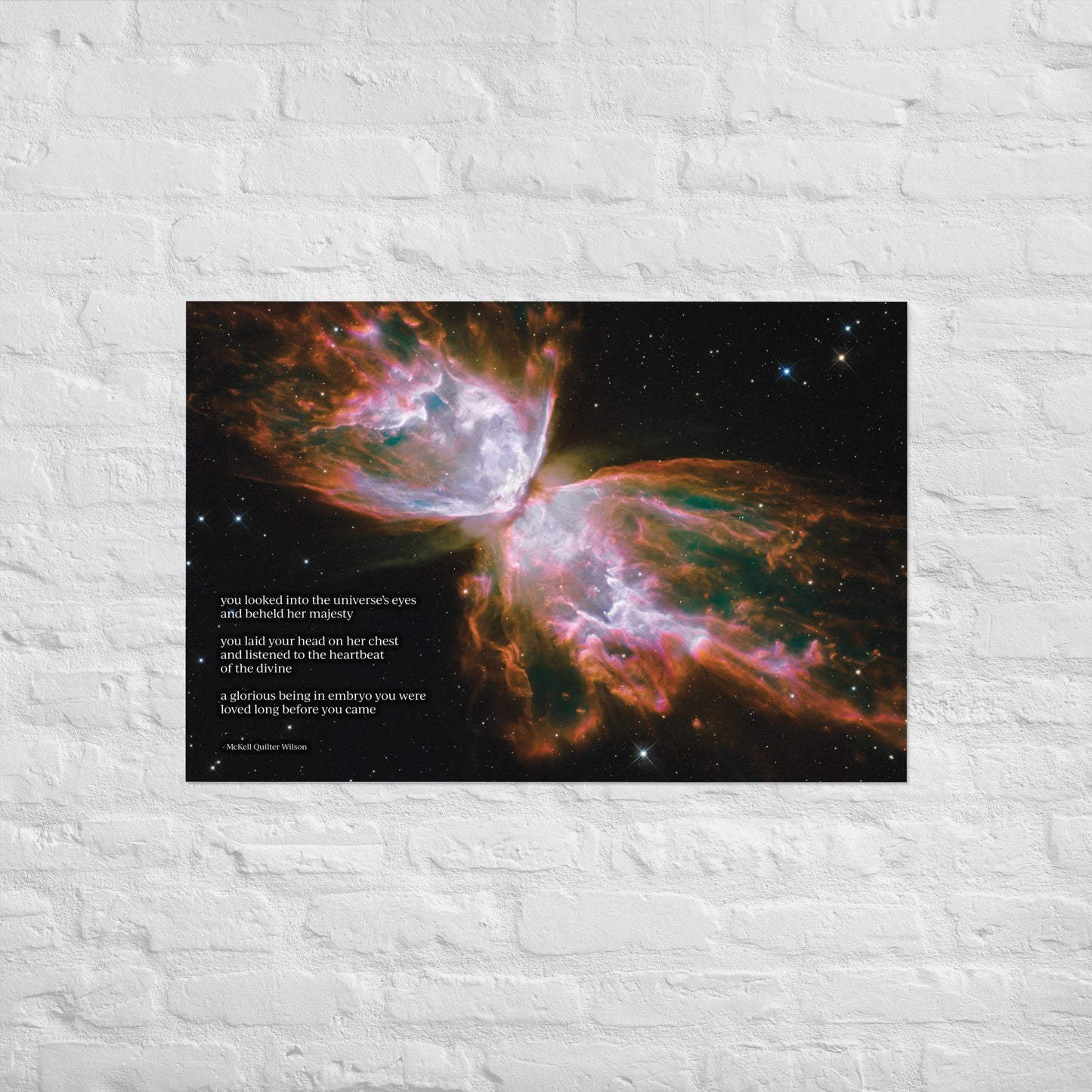 Butterfly Nebula Poetry Poster