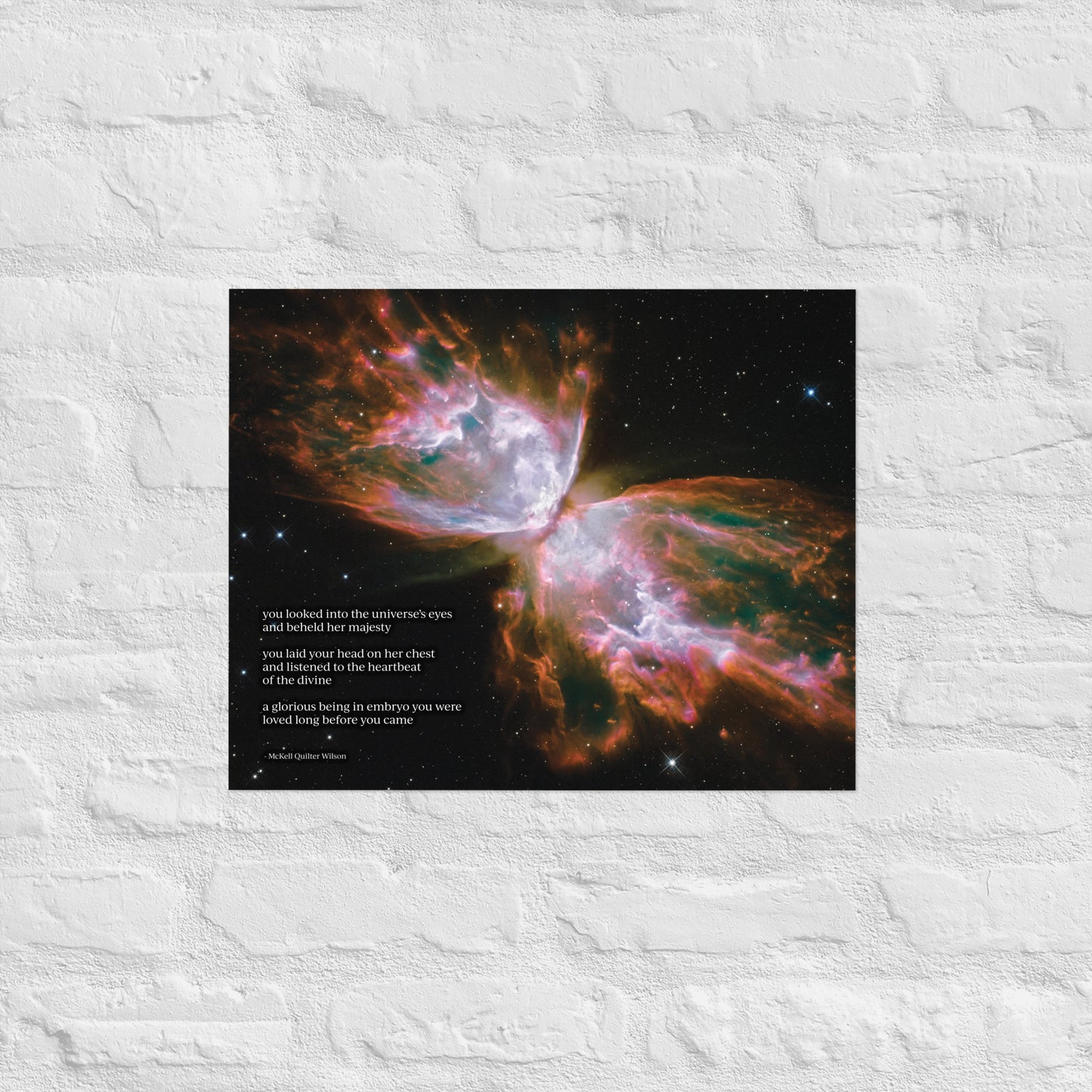 Butterfly Nebula Poetry Poster